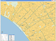 Santa Monica  Wall Map Basic Style